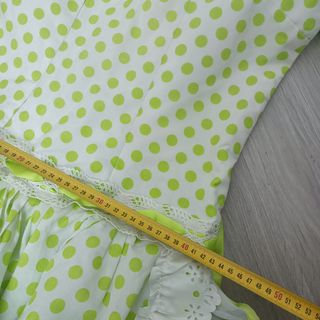 Vestido Flamenca Blanco Lunares Verdes