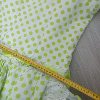 Vestido Flamenca Blanco Lunares Verdes