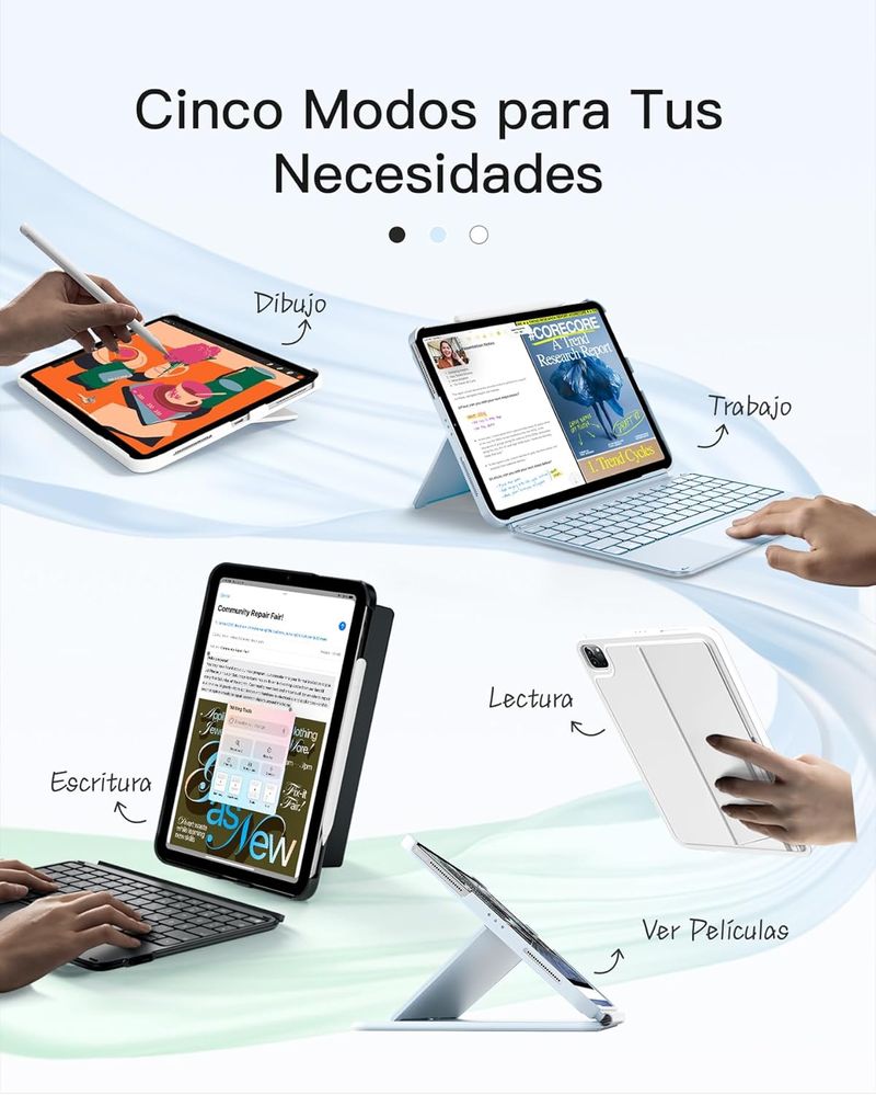 Teclado IPAD A16 / AIR / PRO / 11 / Retroiluminado afbeelding 4