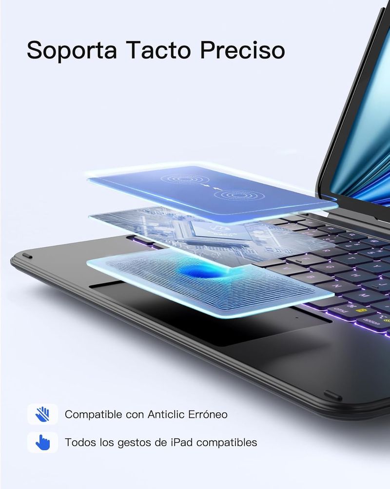 Teclado IPAD A16 / AIR / PRO / 11 / Retroiluminado afbeelding 3
