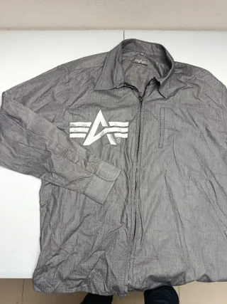 Camisa DE COMPANY cuadros gris y rojo Talla L