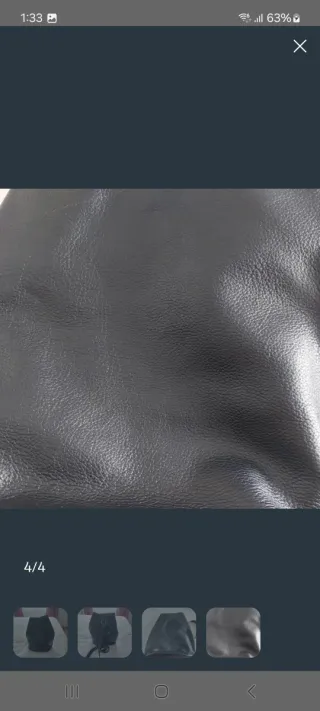 Mochila de piel auténtica negra