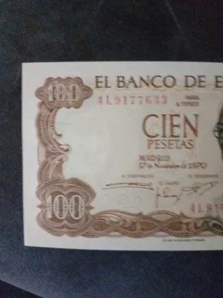 Billetes 100Pesetas Sin Circular Serie correlativa
