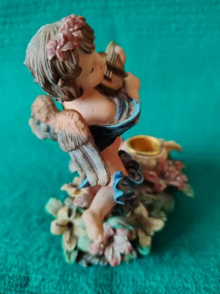 Figura Ángel con Violín y base para vela