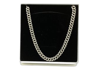 cadena plata 925mm con piedra con circonita 19.5cm