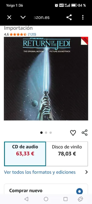 Star Wars: El Retorno del Jedi CD