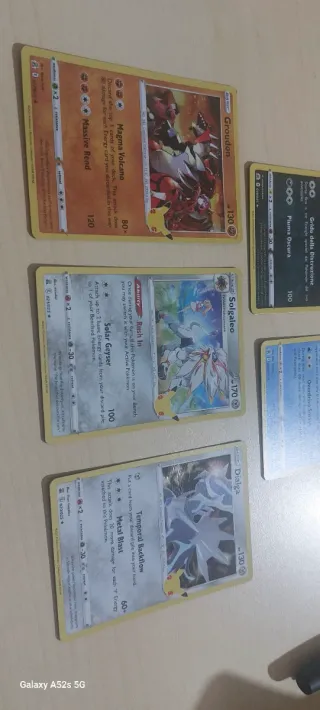 Carte Pokemon Groudon, Yveltal, Solgaleo, Dialga,