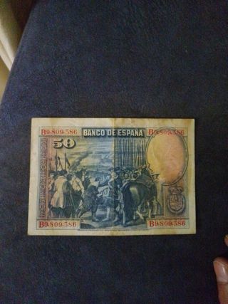 Lote di Banconote Spagnole: 50, 25, 25, 5, 1 Peseta