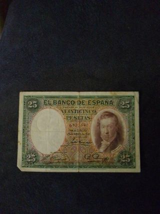 Lote di Banconote Spagnole: 50, 25, 25, 5, 1 Peseta
