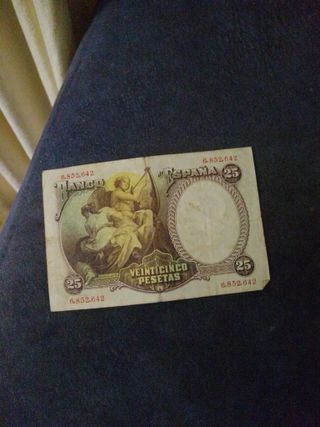 Lote di Banconote Spagnole: 50, 25, 25, 5, 1 Peseta