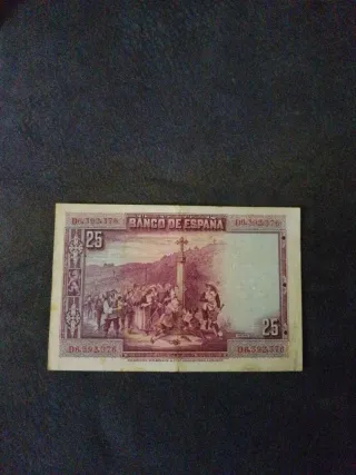 Lote di Banconote Spagnole: 50, 25, 25, 5, 1 Peseta