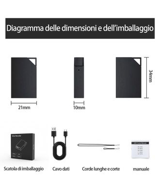 Registratore Vocale 64GB