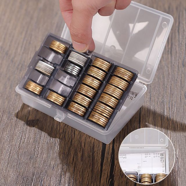 ORGANIZZATORE DI MONETE CON VARI SCOMPARTI