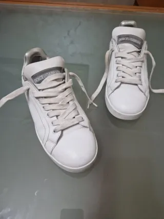 Scarpe Dolce & Gabbana bianche e argento Tg 38