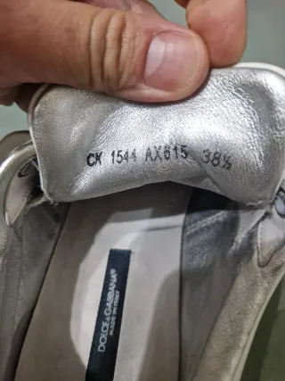 Scarpe Dolce & Gabbana bianche e argento Tg 38