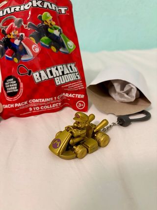 Mario Dorado RARO de Mario Kart Backpack Buddies