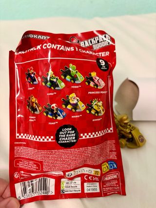 Mario Dorado RARO de Mario Kart Backpack Buddies