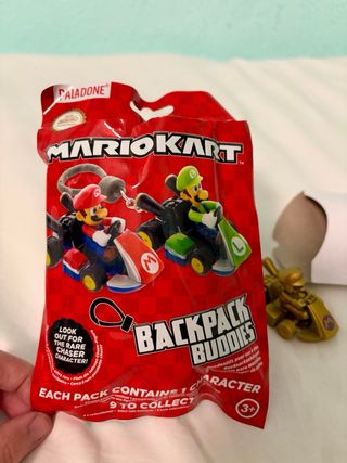 Mario Dorado RARO de Mario Kart Backpack Buddies
