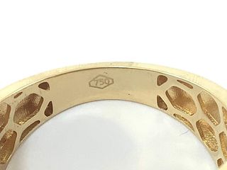 sello oro 18k con piedra con circonita