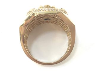 sello oro 18k con piedra con circonita