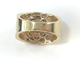 sello oro 18k con piedra con circonita