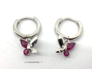 argollas plata 925mm con piedra con circonita