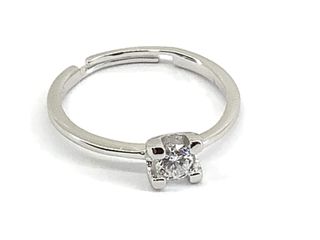 anillo plata 925mm con piedra con circonita
