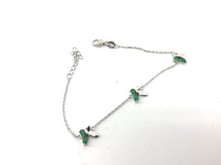 pulsera plata 925mm con piedra con circonita