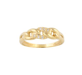 anillo oro 18k con piedra con circonita