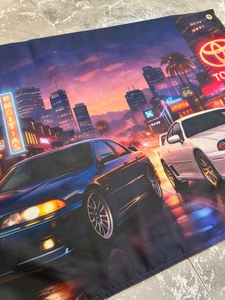 Bandera decorativa Toyota Retro