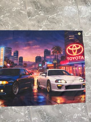 Bandera decorativa Toyota Retro
