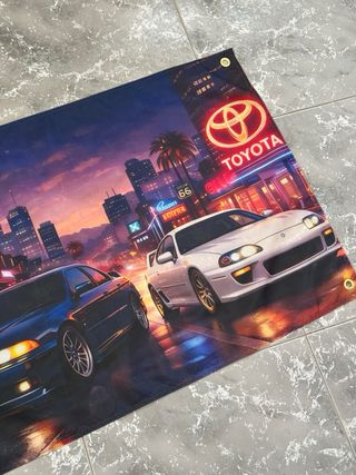 Bandera decorativa Toyota Retro