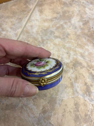 3 Cajitas de porcelana decoradas