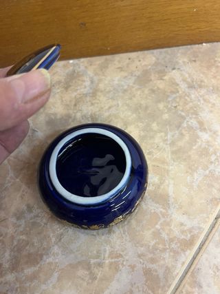 3 Cajitas de porcelana decoradas