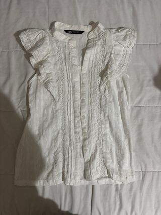 Camisa Zara Blanca Talla XS