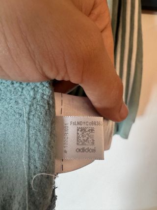 Sudadera Adidas 3-Stripes Cremallera Menta Talla L