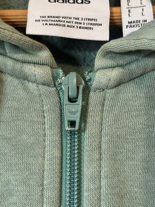 Sudadera Adidas 3-Stripes Cremallera Menta Talla L