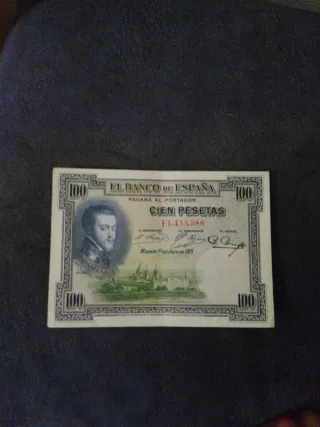 Lote 3 Billetes 100 Pesetas (1965, 1928, 1925)