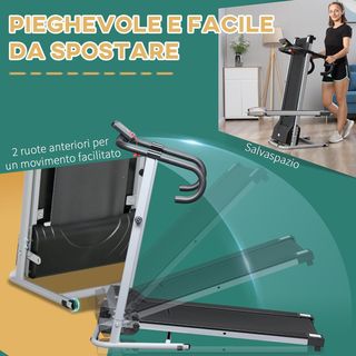 Cinta de Correr Plegable con Inclinación, Cinta de Correr Eléctrica Portátil con Pantalla LCD, Velocidad 1-10 Km/H, Ruedas, Asa, para Hogar, Casa y Oficina, Negro