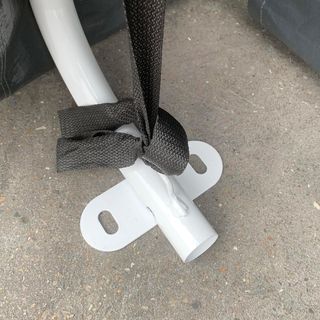 Tienda de Garaje al Aire Libre 2.8X2.4M para Motos y Bicicletas, Caseta de Jardín para Herramientas de Metal y Tela PE, Gris