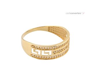 anillo oro 18k con piedra con circonita