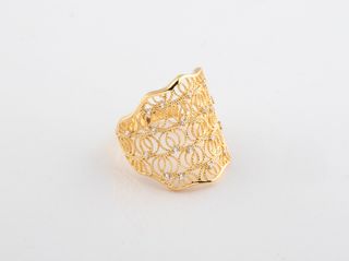 anillo oro 18k con piedra con circonita