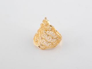anillo oro 18k con piedra con circonita