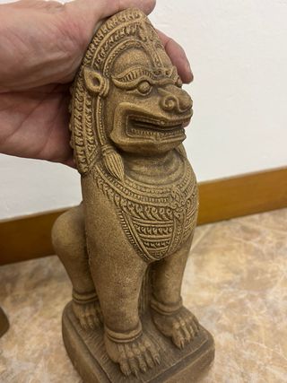 Pareja Leones Piedra Tailandia