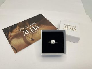 sortija oro 18k con diamante de laboratorio