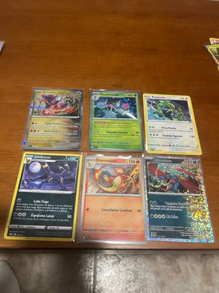 Lote 6 Cartas Pokémon: Koraidon, Umbreon, Rayquaza