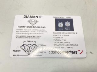 pendientes oro 18k con piedra con diamante de laboratorio