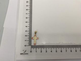 crucifijo oro 18k con piedra