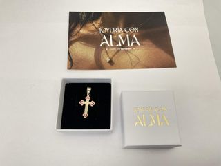 crucifijo oro 18k con piedra