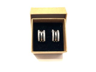 pendientes plata 925mm con piedra con circonita